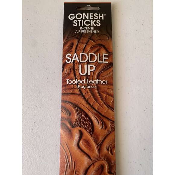Gonesh Incense Sticks Saddle Up Tooled Leather Fragrance Air Freshener 30 Sticks - Picture 2 of 4